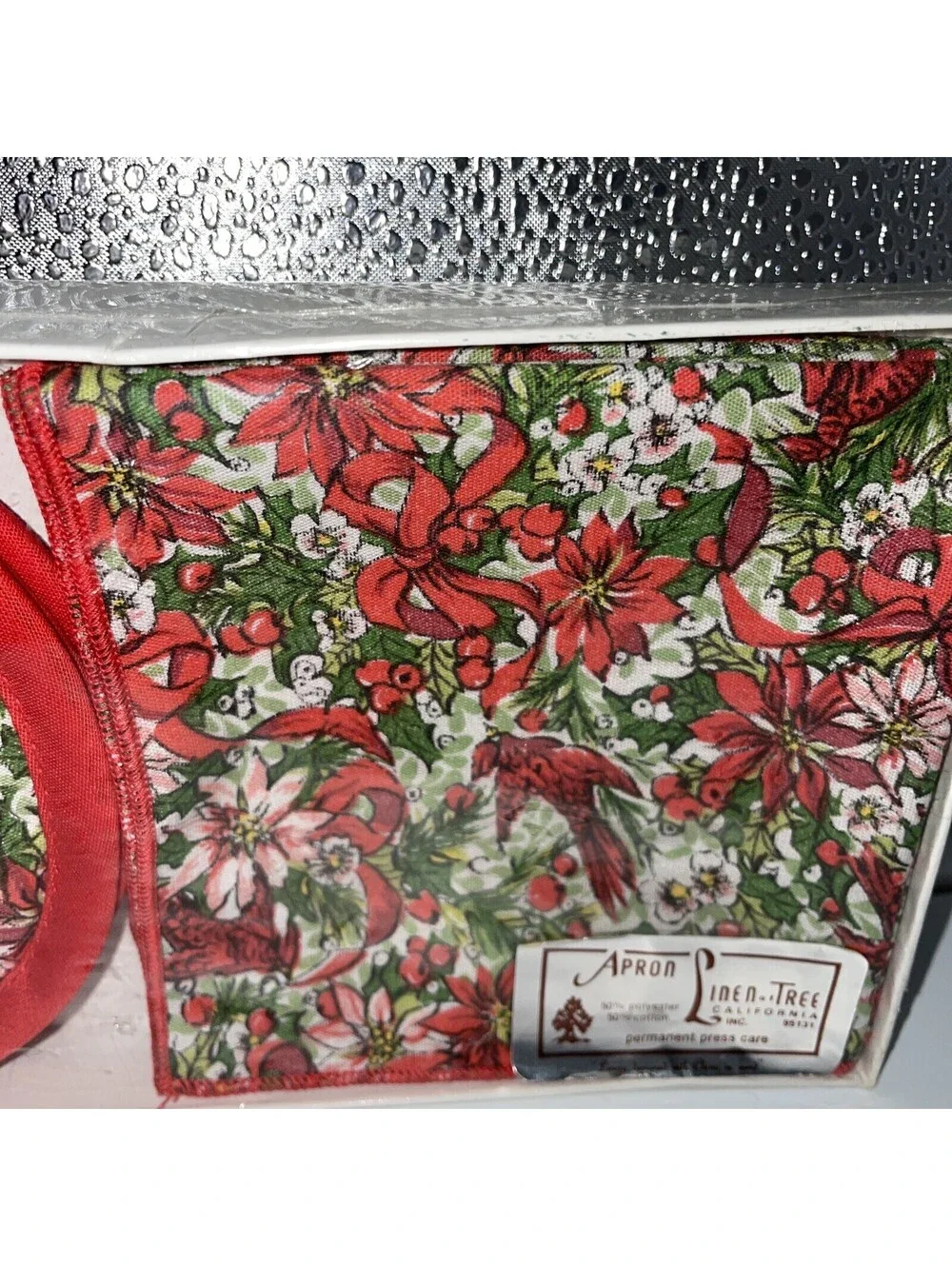Vintage Quilted Christmas Coasters Napkins Cardinals Poinsettia